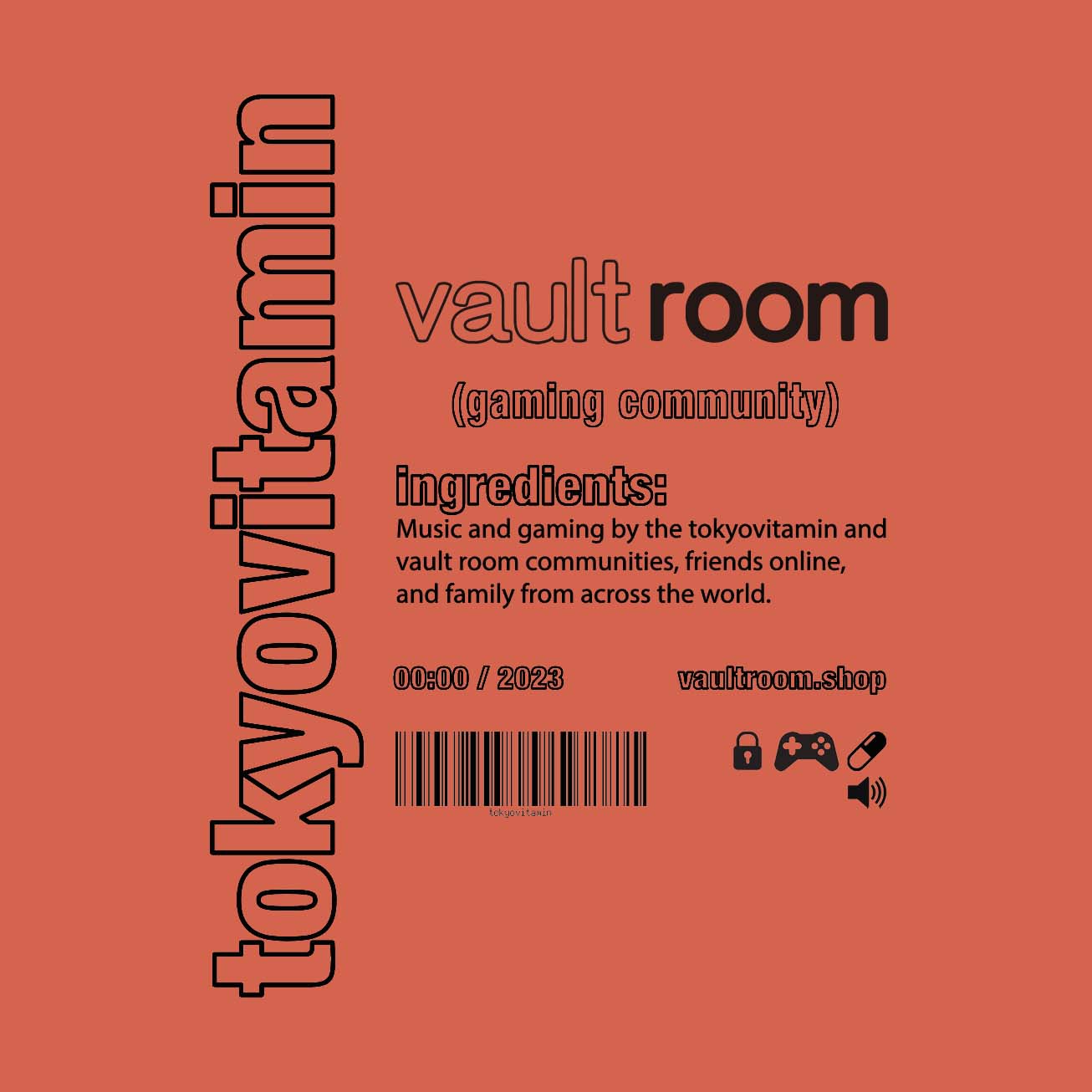 vaultroom × tokyovitamin HOODIE / BLACK