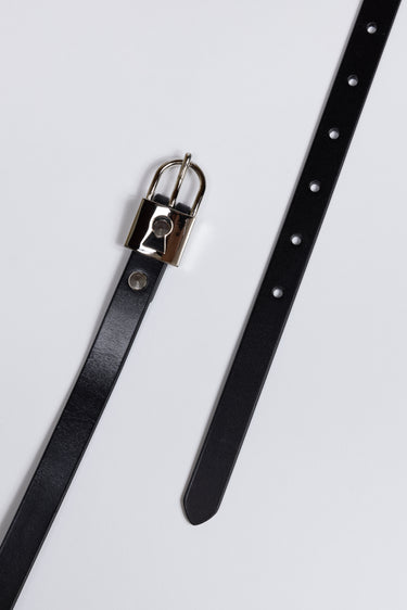 PADLOCK LEATHER BELT