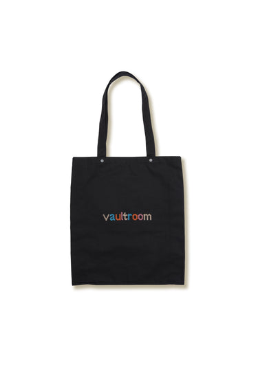 ICON CROSS STITCH TOTE BAG / BLACK