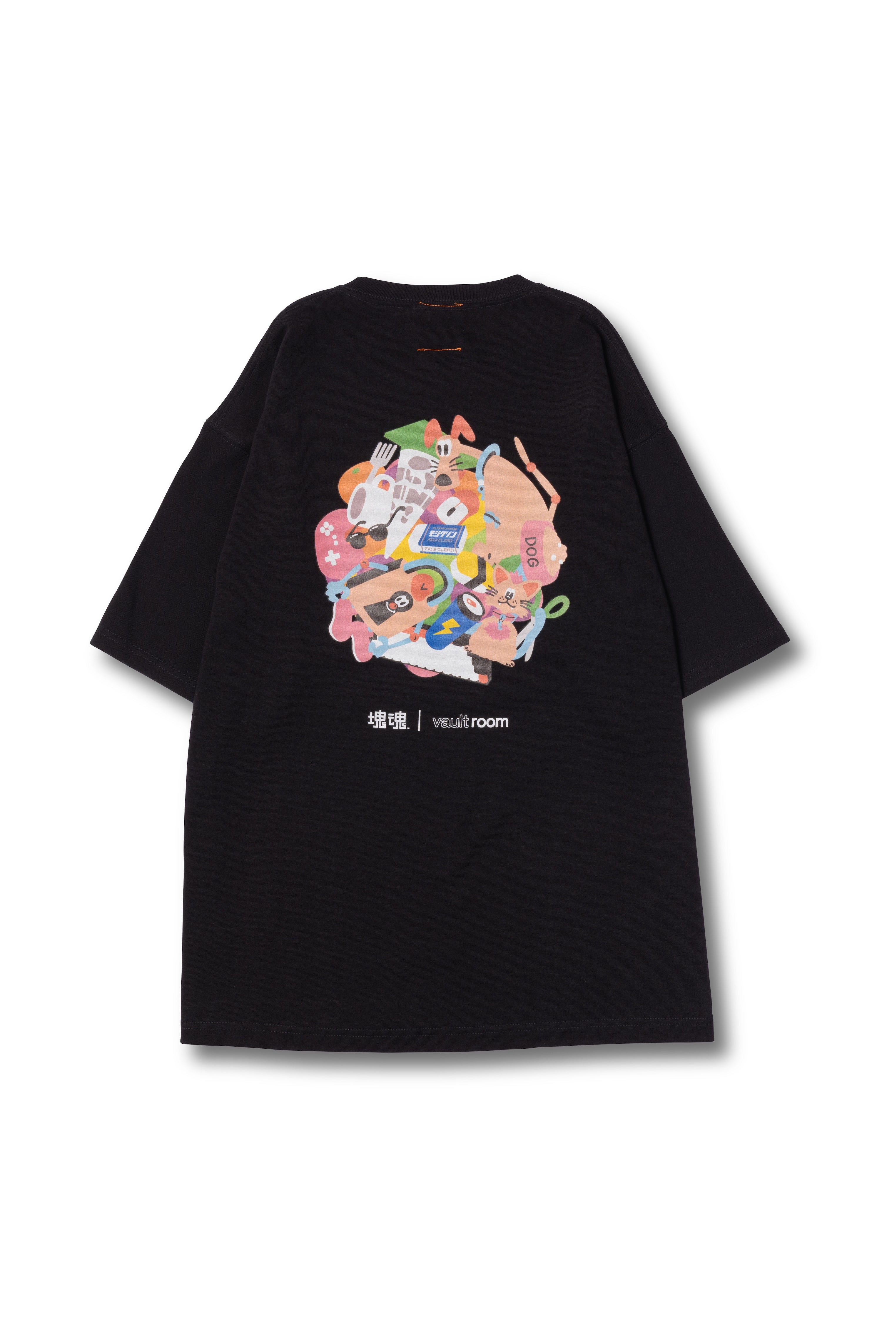 KATAMARI TEE COL：BLACK Katamari Damacy T-shirt KATAMARI White Black Gray Cotton 100