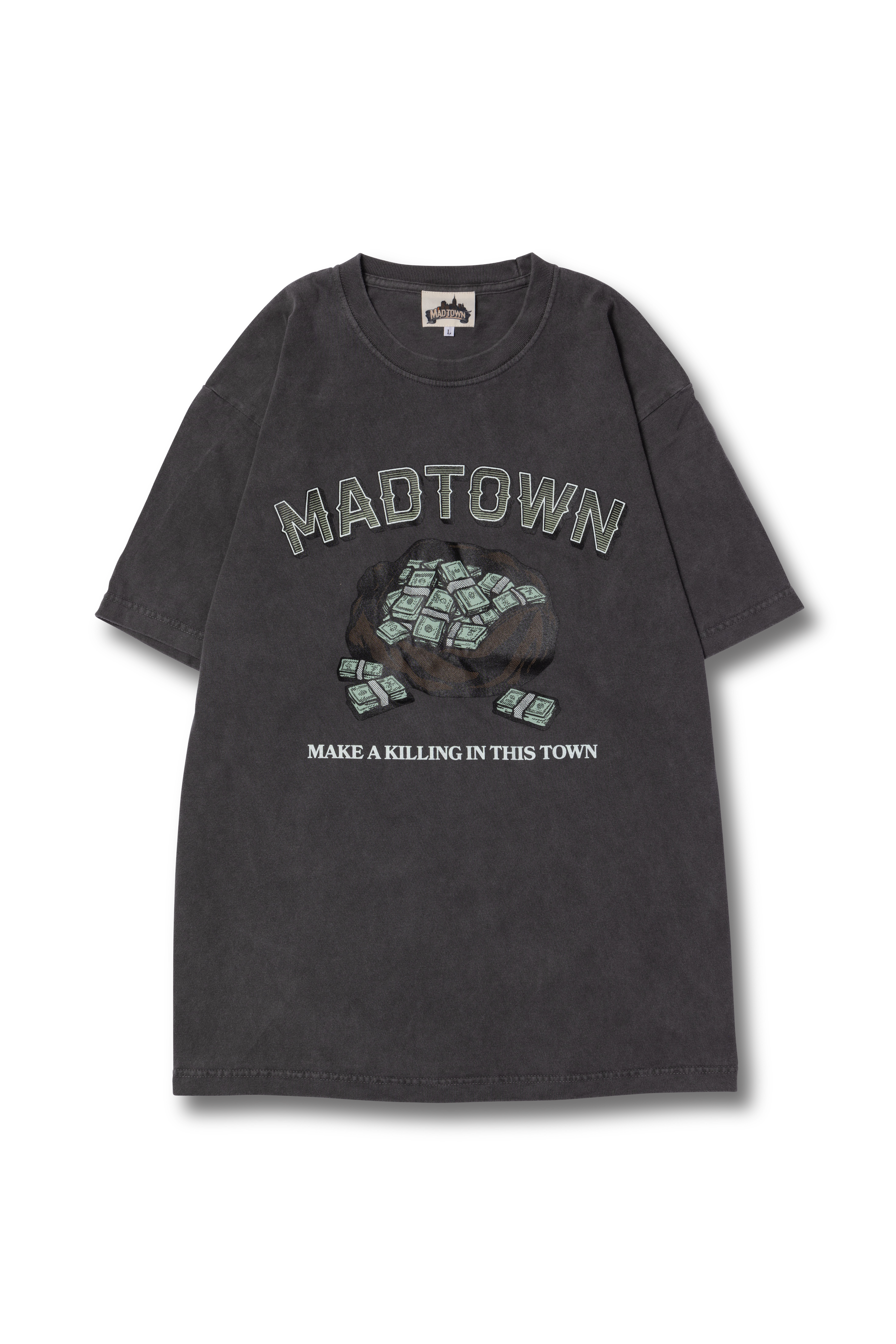 MAD TOWN MONEY TEE / CHARCOAL – VAULTROOM MAD TOWN MONEY TEE / CHARCOAL – VAULTROOM