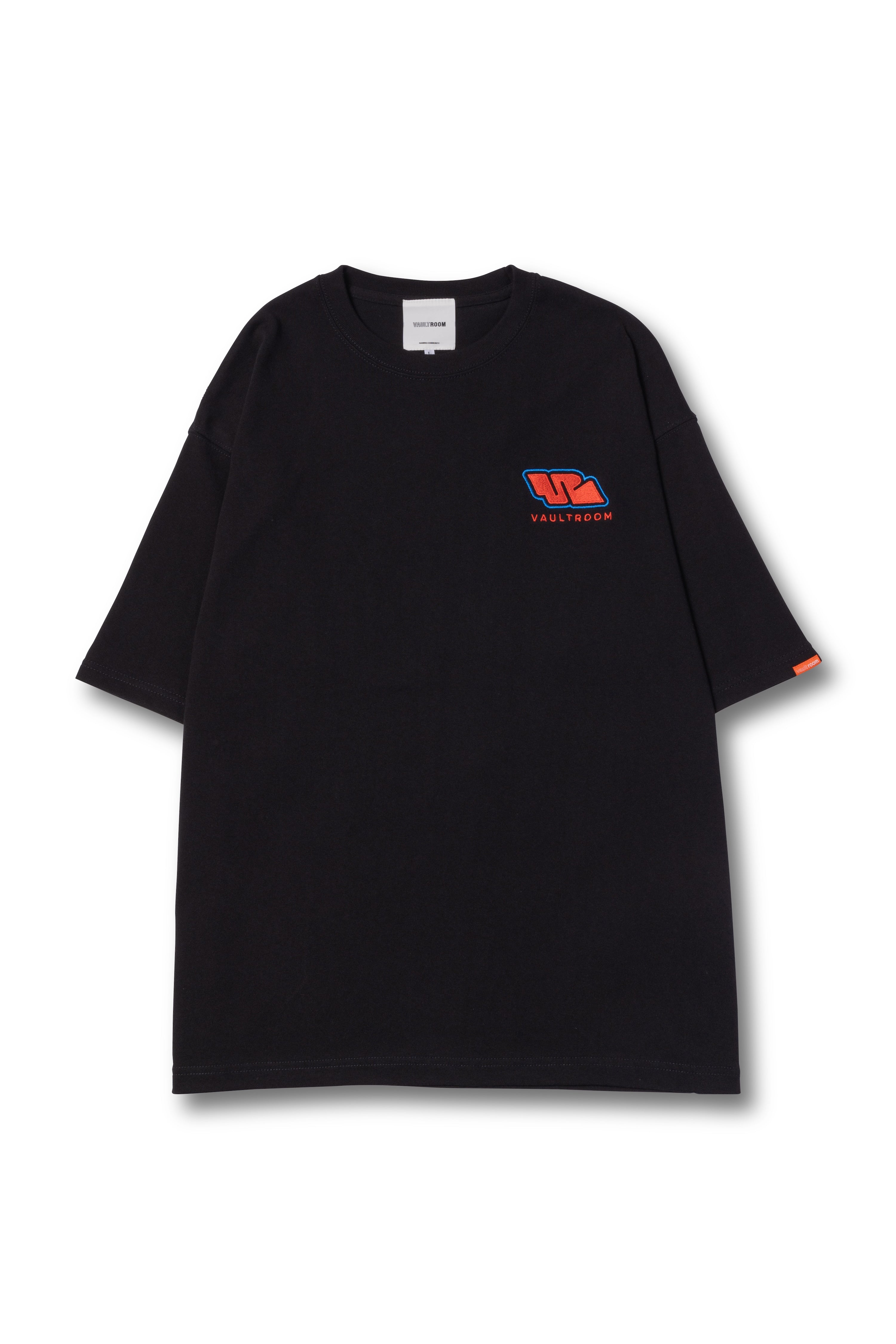 VR LOGO TEE / BLK × ORG – VAULTROOM