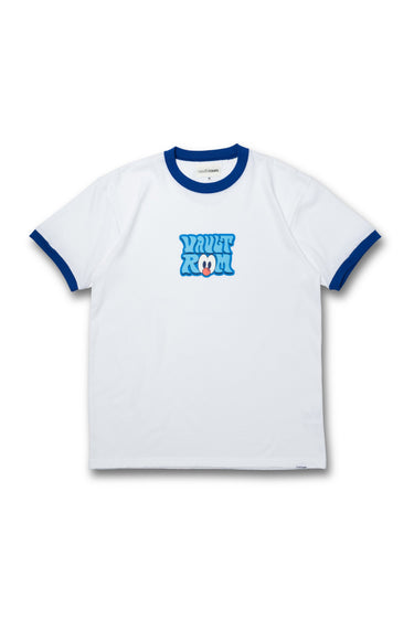 70's LOGO TRIM TEE / WHT×BLU - vaultroom 公式オンラインストア