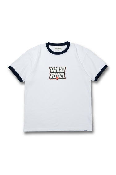 70's LOGO TRIM TEE / WHT×NVY - vaultroom 公式オンラインストア