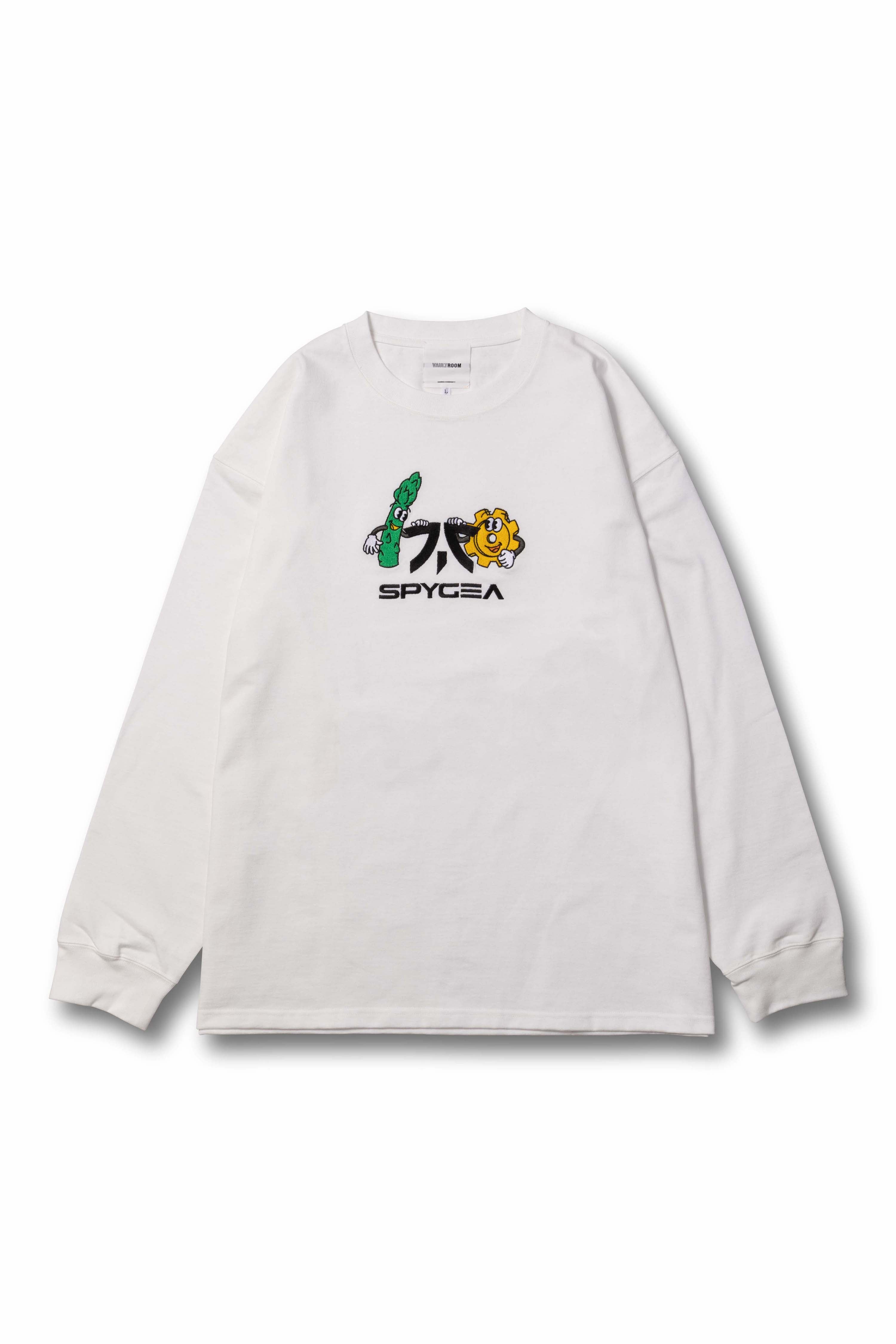 vaultroom×SPYGEA BIG L/S TEE/WHT-Mサイズ-