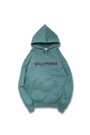 CABLE LOGO HOODIE / DUSTY BLUE - vaultroom 公式オンラインストア