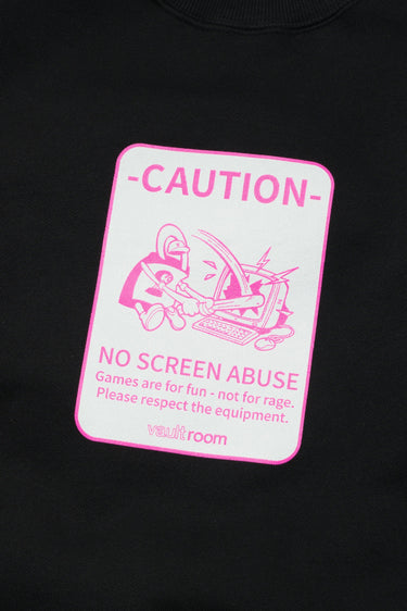 CAUTION CREWNECK / BLACK - vaultroom 公式オンラインストア