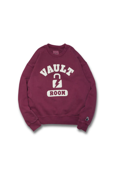 COLLEGE LOGO DYED CREWNECK / BURGUNDY - vaultroom 公式オンラインストア