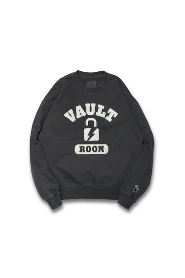 COLLEGE LOGO DYED CREWNECK / CHARCOAL - vaultroom 公式オンラインストア