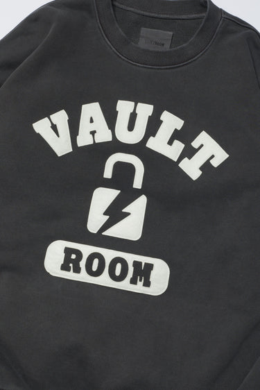 COLLEGE LOGO DYED CREWNECK / CHARCOAL - vaultroom 公式オンラインストア