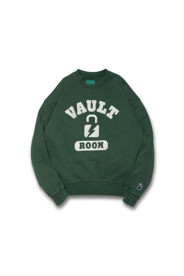 COLLEGE LOGO DYED CREWNECK / GREEN - vaultroom 公式オンラインストア