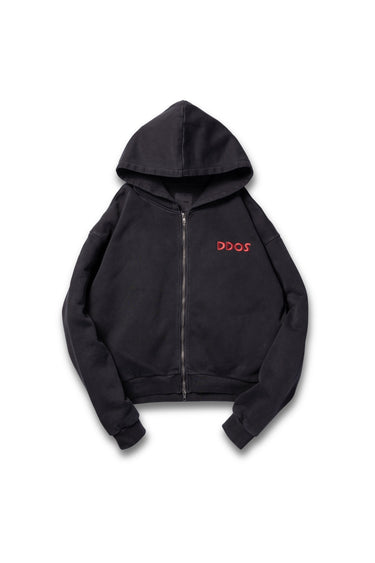 DDOS ZIP HOODIE / BLACK - vaultroom 公式オンラインストア