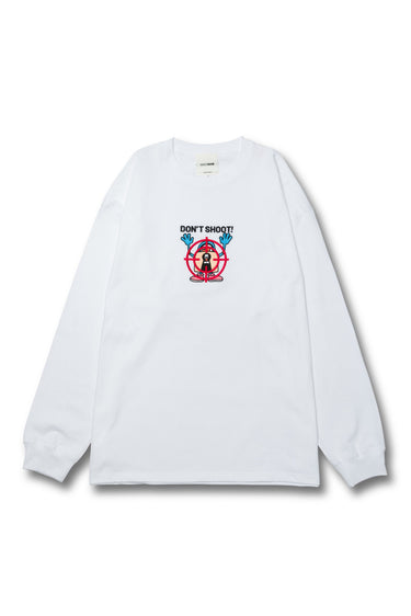 DON'T SHOOT L/S TEE / WHT - vaultroom 公式オンラインストア
