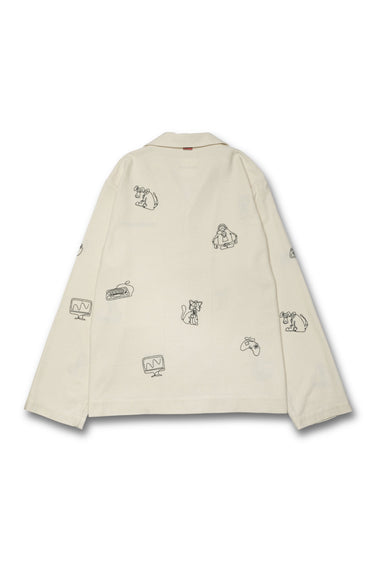 DRAWING COTTON SILK SHIRT / NATURAL - vaultroom 公式オンラインストア