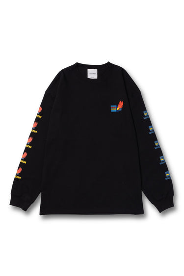 FIRE LOGO L/S TEE / BLK - vaultroom 公式オンラインストア