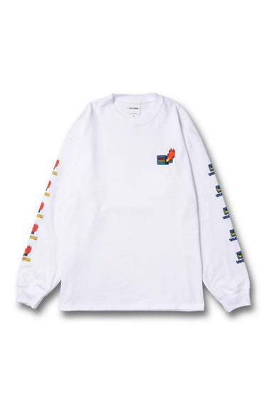 FIRE LOGO L/S TEE / WHT - vaultroom 公式オンラインストア
