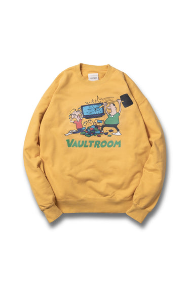 GAME CRASH VINTAGE CREWNECK / YEL - vaultroom 公式オンラインストア