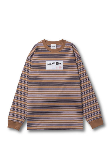 I'M NOT A ROBOT BIG L/S TEE / BEIGE BORDER - vaultroom 公式オンラインストア