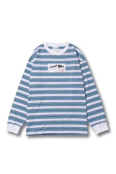 I'M NOT A ROBOT BIG L/S TEE / BLUE BORDER - vaultroom 公式オンラインストア
