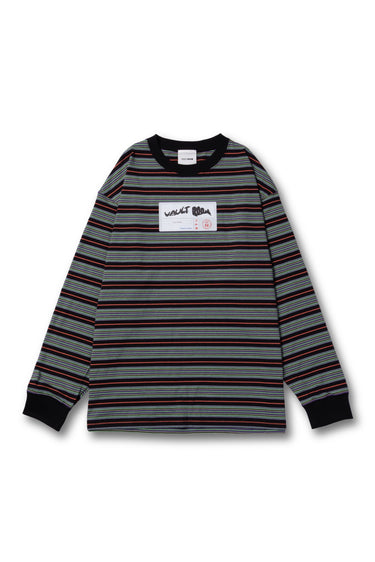 I'M NOT A ROBOT BIG L/S TEE / GREEN BORDER - vaultroom 公式オンラインストア