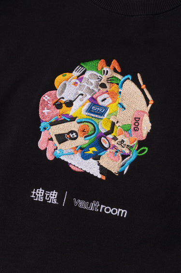 KATAMARI CREWNECK / BLACK - vaultroom 公式オンラインストア