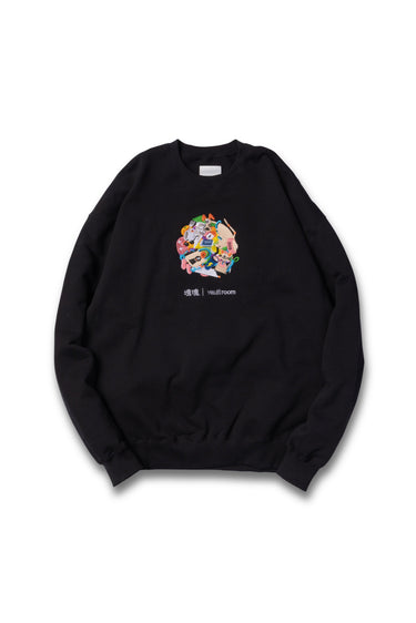 KATAMARI CREWNECK / BLACK - vaultroom 公式オンラインストア