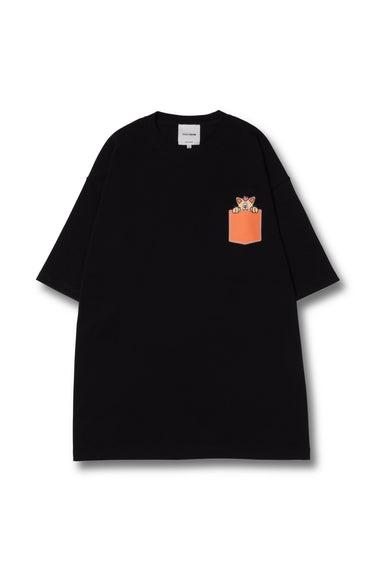 KEY CAT FAKE POCKET TEE / BLK - vaultroom 公式オンラインストア