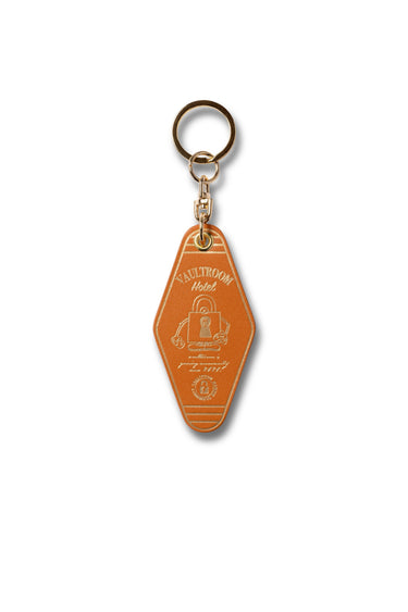 LEATHER HOTEL KEYCHAIN / CAMEL - vaultroom 公式オンラインストア