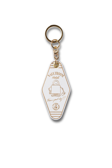 LEATHER HOTEL KEYCHAIN / WHITE - vaultroom 公式オンラインストア