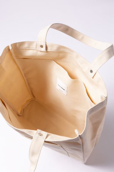 LOGO CANVAS TOTE BAG / NATURAL - vaultroom 公式オンラインストア