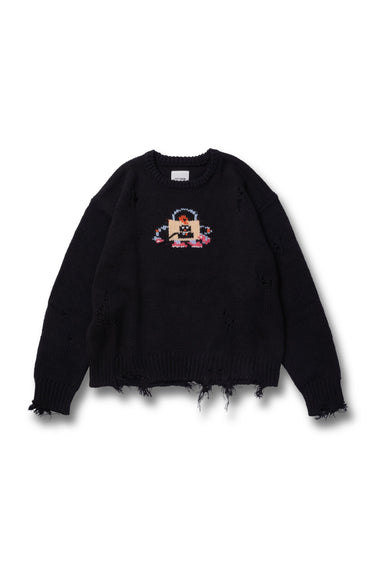 LOGO DAMAGED SWEATER - vaultroom 公式オンラインストア