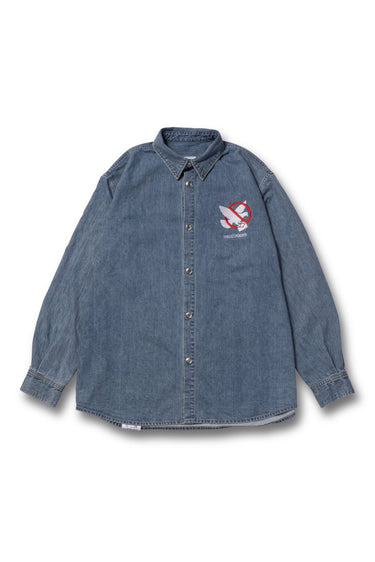 PEACEFUL DENIM SHIRT JACKET / WASH BLUE - vaultroom 公式オンラインストア