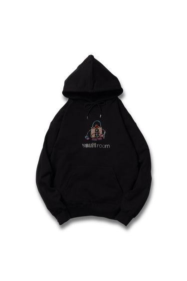 RHINESTONE LOGO HOODIE/ BLK - vaultroom 公式オンラインストア