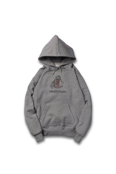 RHINESTONE LOGO HOODIE/ GRY - vaultroom 公式オンラインストア