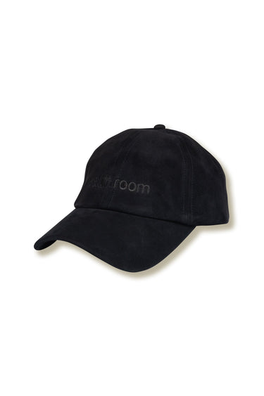 SUEDE LEATHER LOGO CAP / BLACK - vaultroom 公式オンラインストア