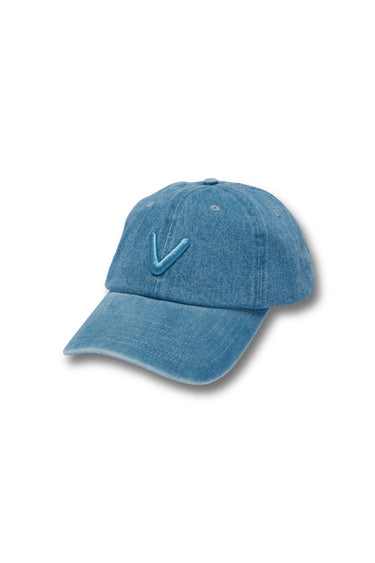 V LOGO CAP / WASH BLUE - vaultroom 公式オンラインストア