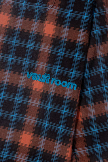 VAULTROOM PLAID CHECK OPEN COLLAR SHIRT / ORANGE - vaultroom 公式オンラインストア