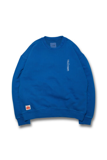 VERTICAL LOGO DYED CREWNECK / BLUE - vaultroom 公式オンラインストア