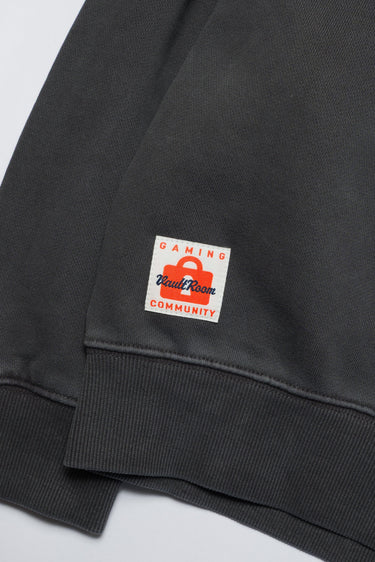 VERTICAL LOGO DYED CREWNECK / CHARCOAL - vaultroom 公式オンラインストア