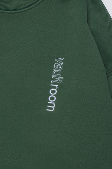 VERTICAL LOGO DYED CREWNECK / GREEN - vaultroom 公式オンラインストア