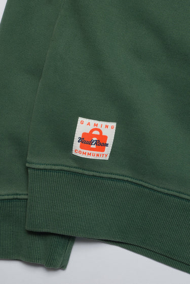 VERTICAL LOGO DYED CREWNECK / GREEN - vaultroom 公式オンラインストア