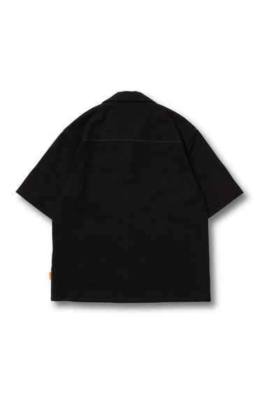 VGC OPEN COLLAR SHIRT / BLACK - vaultroom 公式オンラインストア