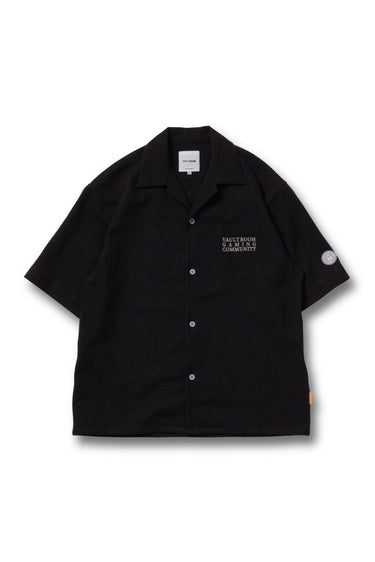 VGC OPEN COLLAR SHIRT / BLACK - vaultroom 公式オンラインストア
