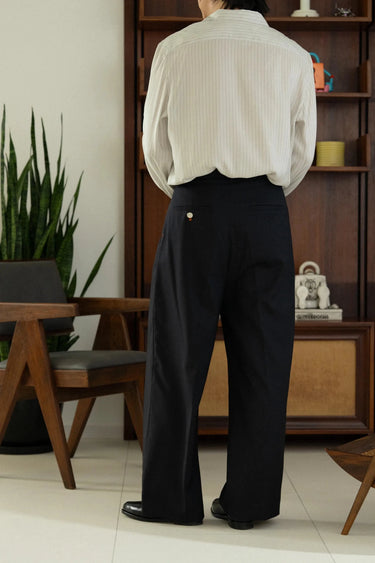 VGC WOOL WIDE SLACKS / DARK NAVY - vaultroom 公式オンラインストア