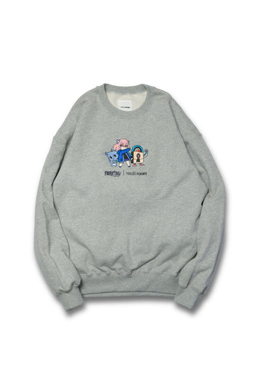 VR × nqrse × HAPPY CREWNECK / GRAY - vaultroom 公式オンラインストア