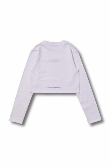 Women's SCRIPT LOGO CROPPED L/S TEE / WHT - vaultroom 公式オンラインストア