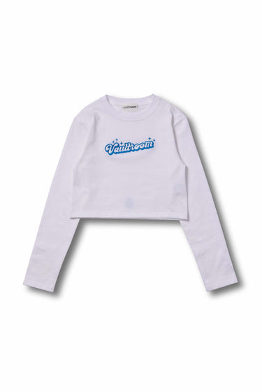 Women's SPARKLE LOGO CROPPED L/S TEE / WHT - vaultroom 公式オンラインストア