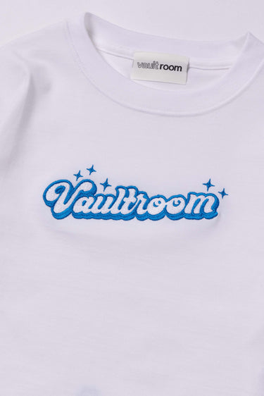 Women's SPARKLE LOGO CROPPED L/S TEE / WHT - vaultroom 公式オンラインストア