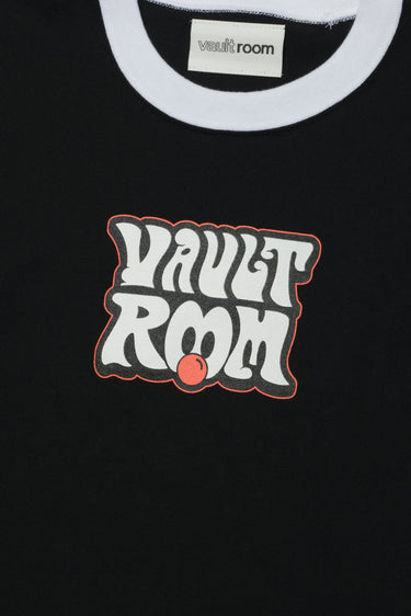 【Women's】70's LOGO TRIM TEE / BLK×WHT - vaultroom 公式オンラインストア