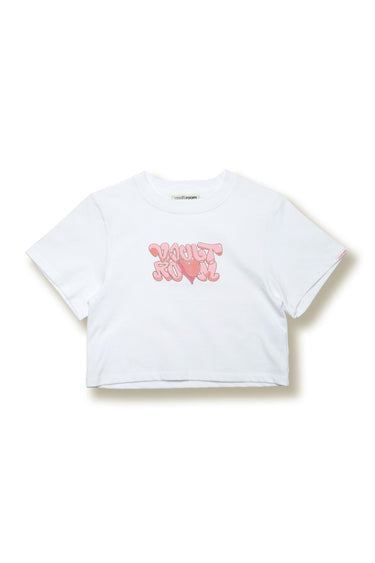 【Women's】EMB PRINT CROPPED TEE / WHT - vaultroom 公式オンラインストア